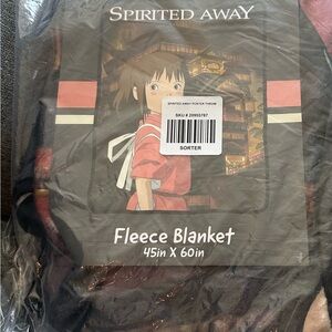 Hot Topic Spirited Away Fleece Blanket - Black and Red